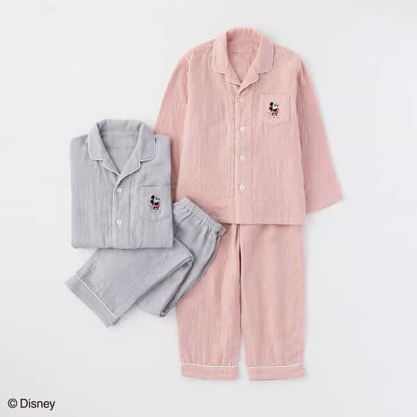 マシュマロガーゼ キッズミッキーパジャマ