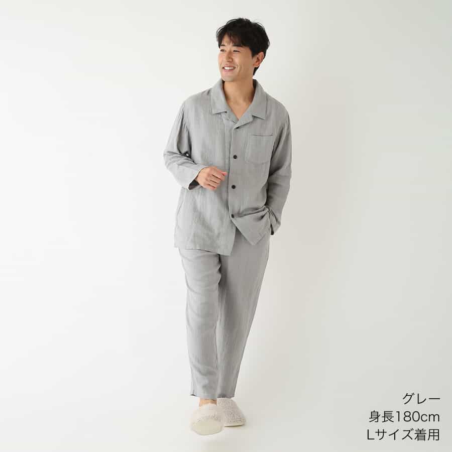 【2026年春夏新色追加】マシュマロガーゼベーシックメンズパジャマ