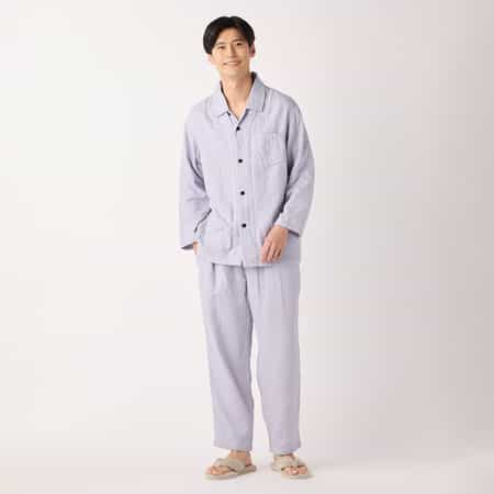 【新品】UCHINO プレミアム マシュマロガーゼ パジャマ Ｍサイズ マシュマロガーゼベーシックメンズパジャマ（RPZ21912）-UCHINO