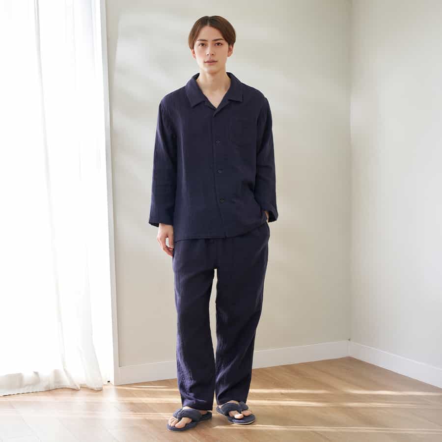 【2026年春夏新色追加】マシュマロガーゼベーシックメンズパジャマ
