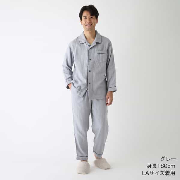 マシュマロガーゼパイピングメンズパジャマ