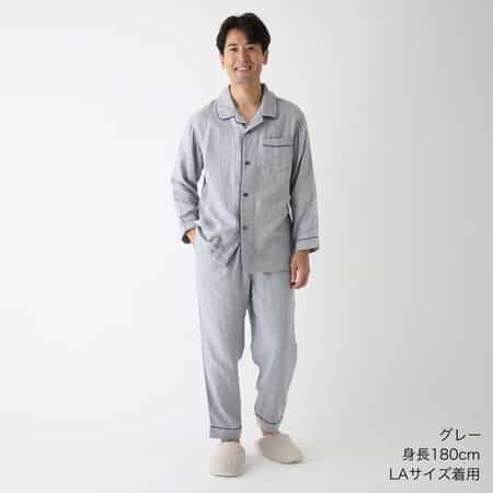 マシュマロガーゼパイピングメンズパジャマ