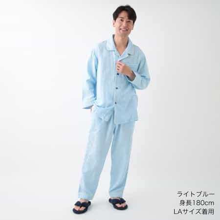 マシュマロガーゼパイピングメンズパジャマ