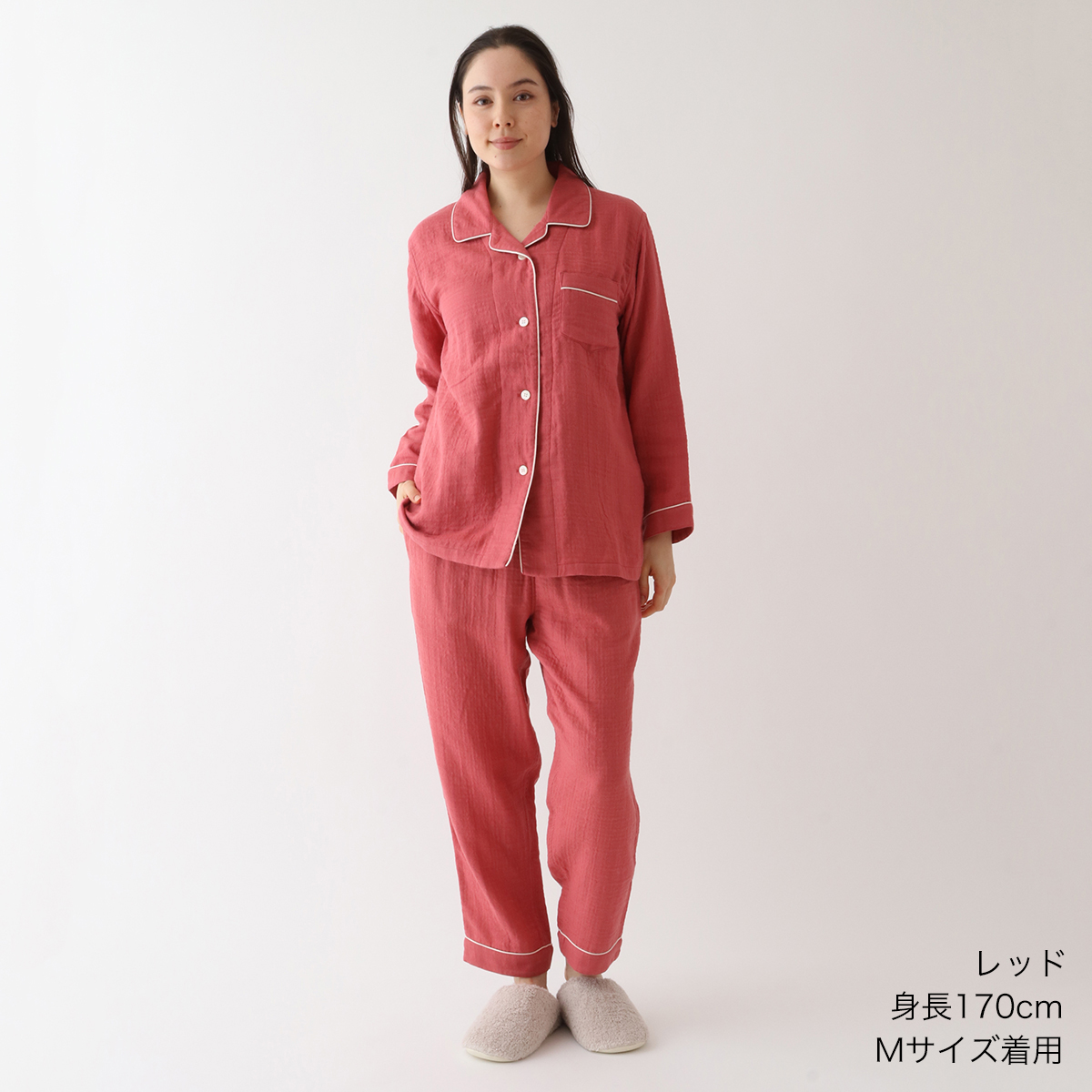 送料無料】マシュマロガーゼ パイピング レディスパジャマ（RPZ22812）-UCHINO-women（ウィメンズ）-UCHINO Online  Shop