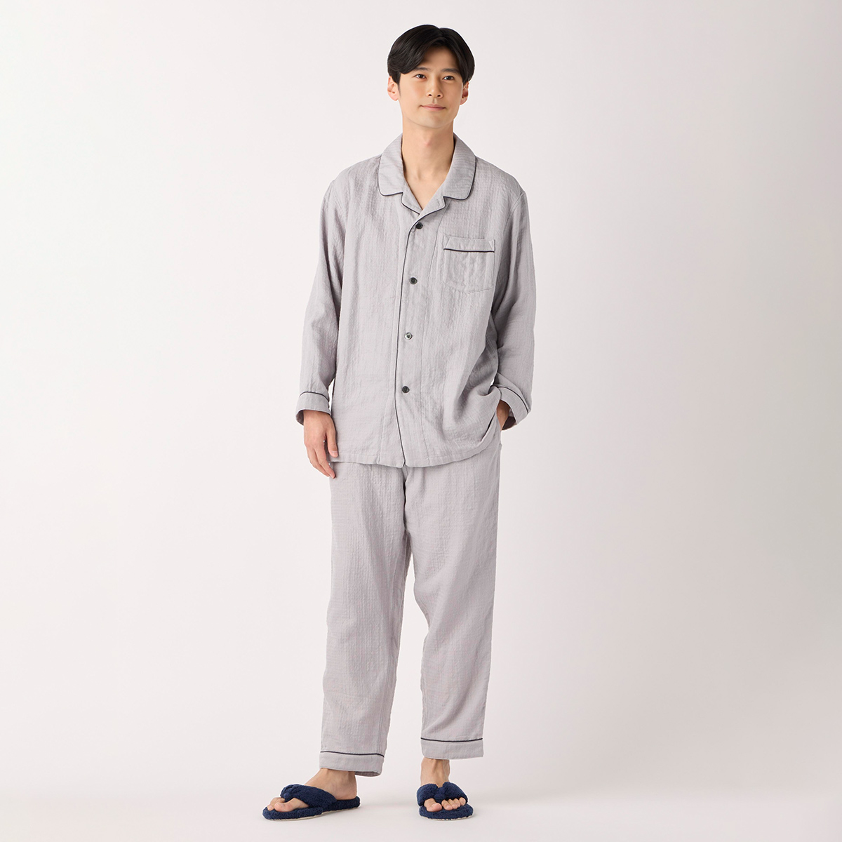 マシュマロガーゼパイピングメンズパジャマ（RPZ25922）-UCHINO-men
