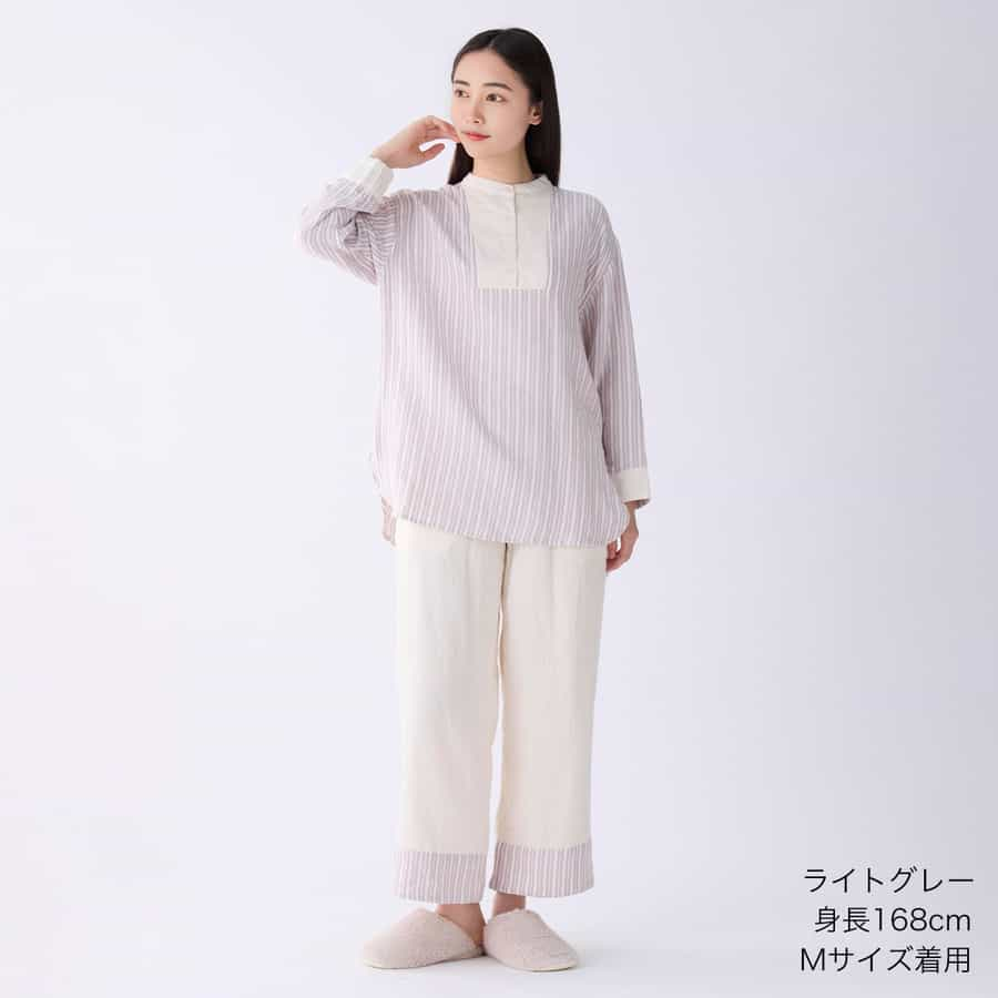 マシュマロガーゼオルタネイトストライプパジャマ（RPZ26189）-UCHINO-women（ウィメンズ）-UCHINO Online Shop