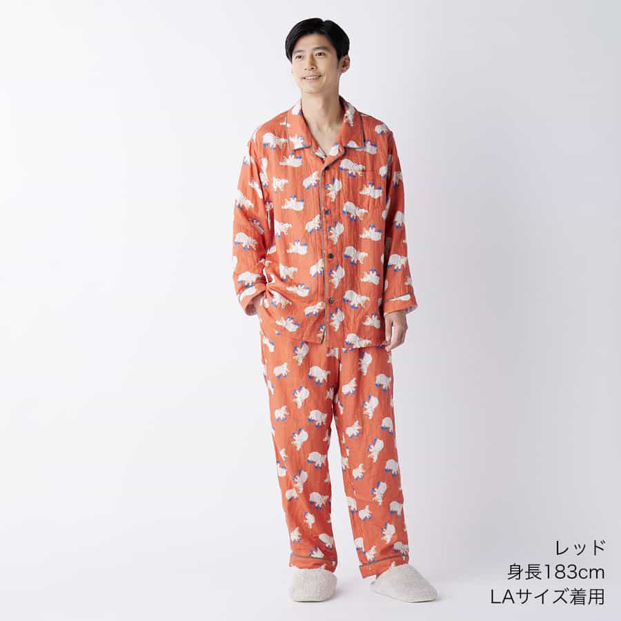 再値下げ】マシュマロガーゼアニマルプリントパジャマ（RPZ28183