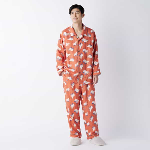 【再値下げ】マシュマロガーゼアニマルプリントパジャマ