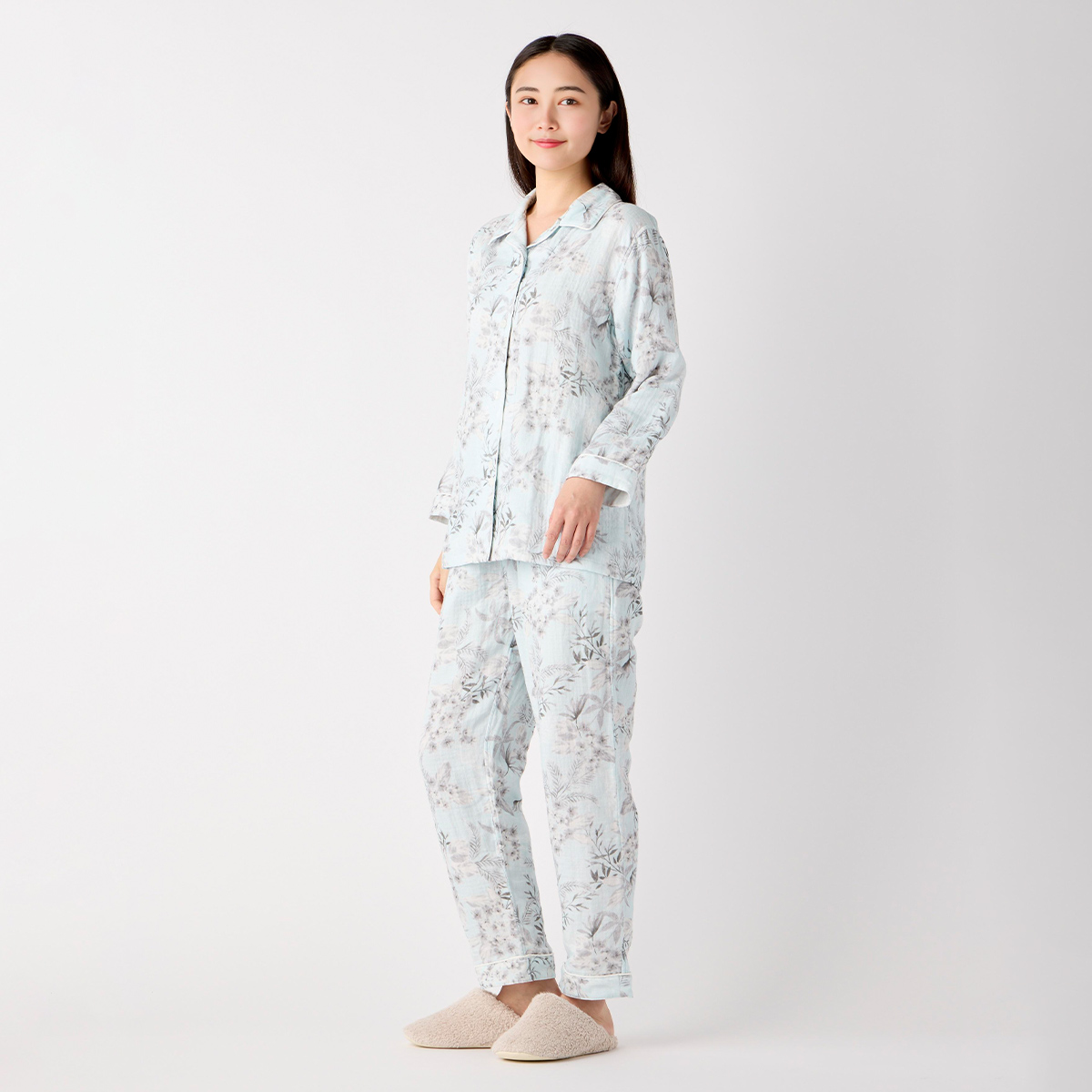 ◎新品　UCHINO ウチノ　パジャマ　マシュマロガーゼ✨3重ガーゼ✨パープル系 マシュマロガーゼシンプルパジャマ ユニセックス（RPZ18944
