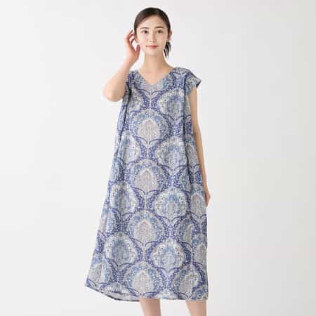 クレープガーゼオリエンタルワンピース