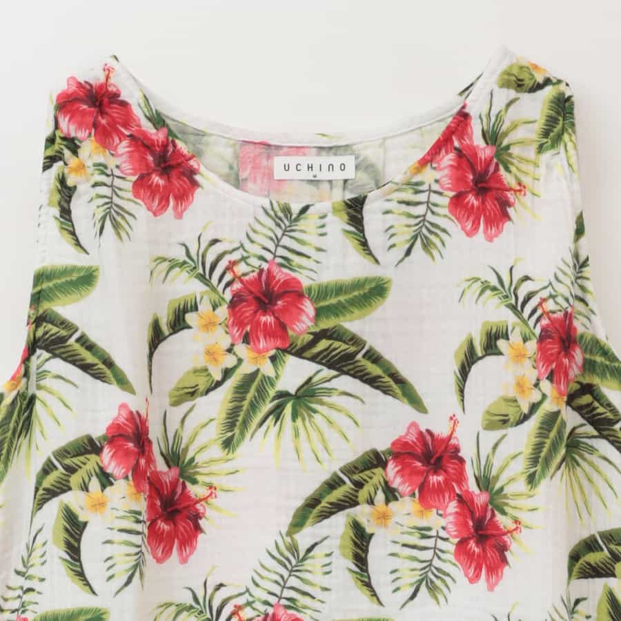 クレープガーゼ ノースリーブワンピース（RSS13407）-UCHINO-women