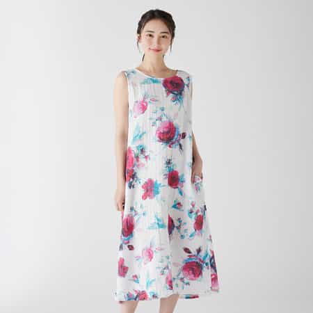 クレープガーゼローズワンピース(RSS27908)-UCHINO-women クレープガーゼローズワンピース(RSS27908)-UCHINO-women