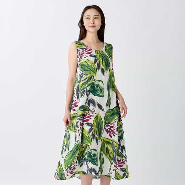 クレープガーゼレディスワンピース