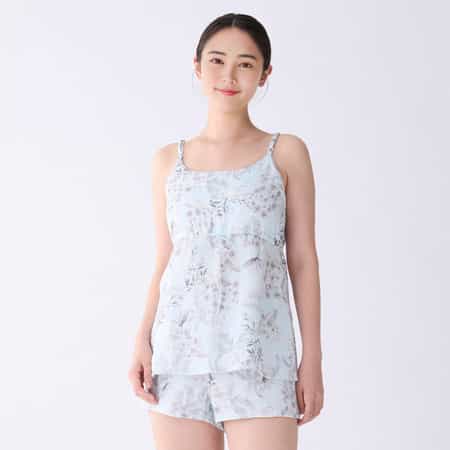 マシュマロガーゼフラワーカップ付きキャミソール