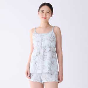 マシュマロガーゼフラワーカップ付きキャミソール