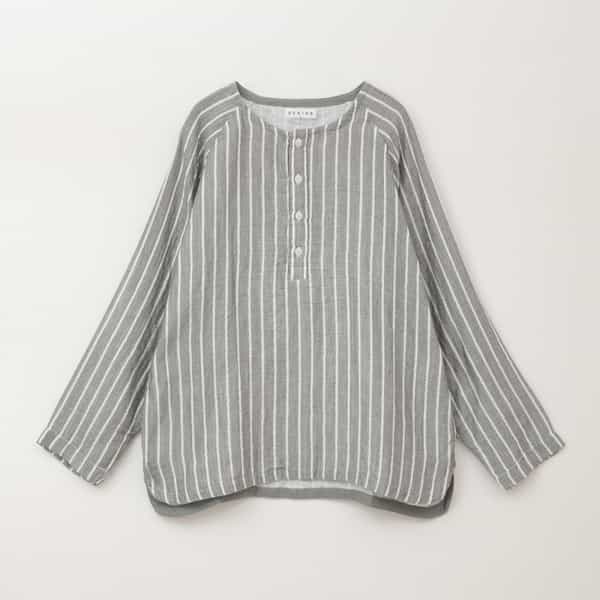 【再値下げ】マシュマロガーゼストライプメンズプルオーバー