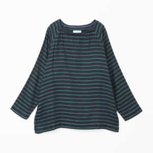 マシュマロガーゼボーダーメンズ長袖Ｔシャツ