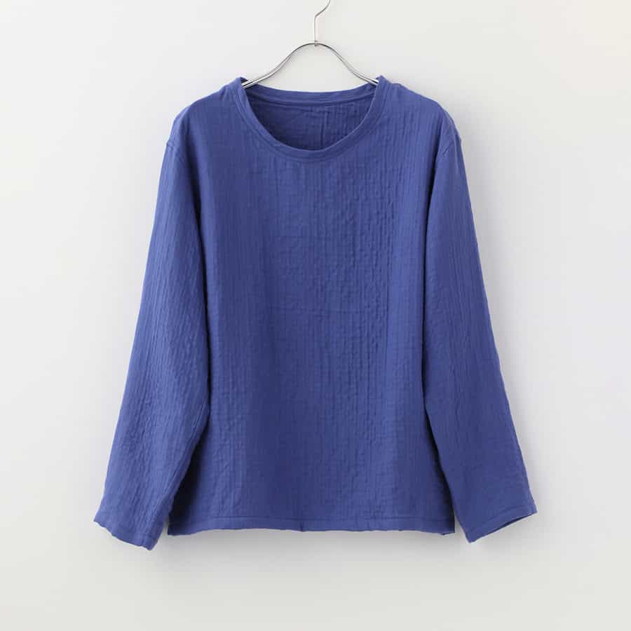 マシュマロガーゼストライプスリットネックTシャツ（RTF14369