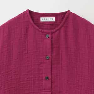 新品【UCHINO】ウチノ　マシュマロガーゼ ヘンリーネック 長袖プルオーバー UCHINO (SALE)UCHINO マシュマロガーゼヘンリーネック レディス