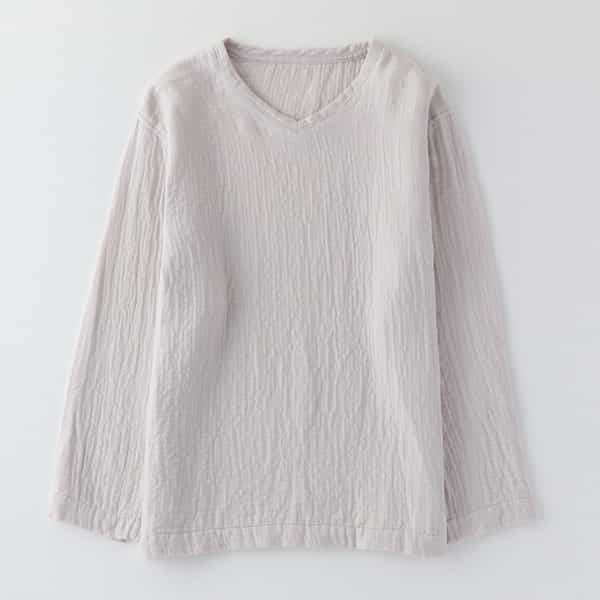 マシュマロワッフルガーゼライトメンズTシャツ