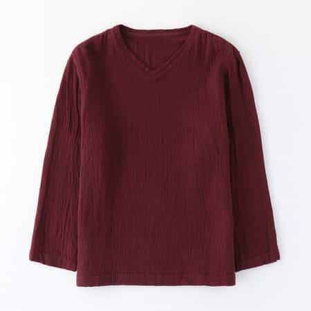 マシュマロワッフルガーゼライトメンズTシャツ