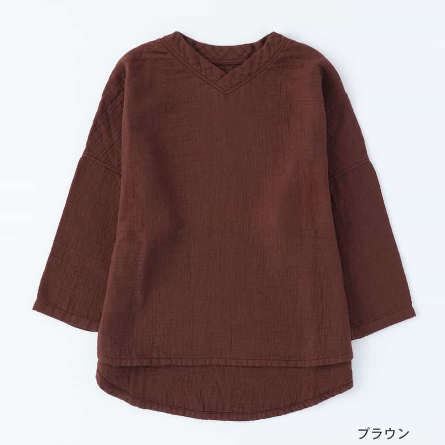 マシュマロワッフルガーゼライト レディスクロスカラープルオーバー（RTF15727）-UCHINO-women（ウィメンズ）-UCHINO  Online Shop