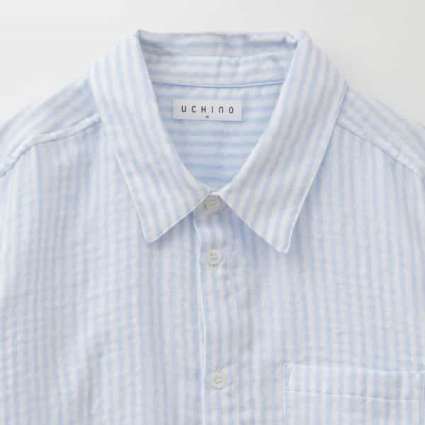 マシュマロガーゼベーシックストライプシャツ ユニセックス