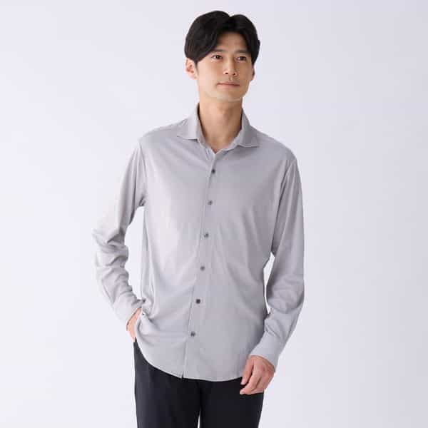 スーパーエアーニットワイドカラーシャツ