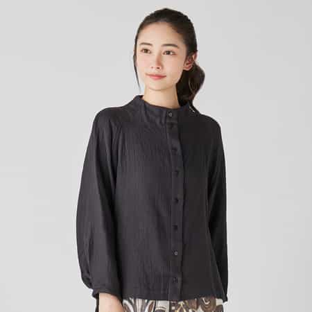 マシュマロガーゼレディスボトルネックブラウス