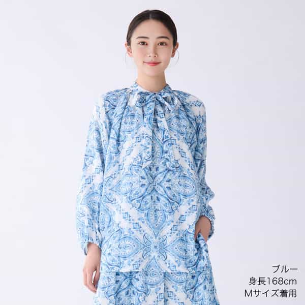 【値下げ】マシュマロガーゼペーズリーブラウス