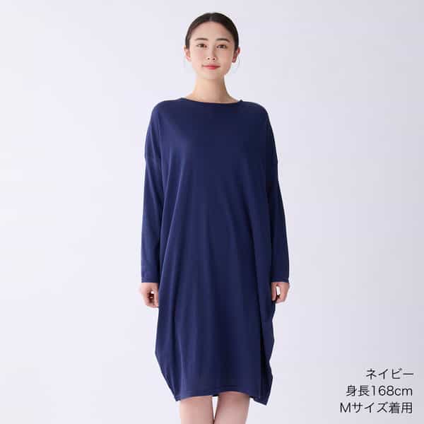 期間限定お値下げ中　ウチノ　ワンピース　パジャマ　ネイビー　М ワンピース-パジャマ・ウェア-UCHINO Online Shop