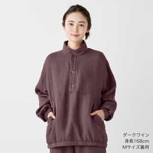 マシュマロワッフルガーゼライトハーフスナッププルオーバー ユニセックス