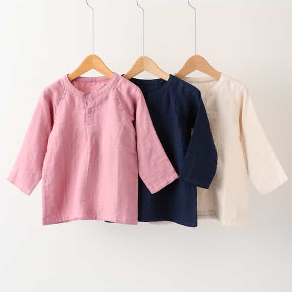 マシュマロガーゼキッズ長袖Ｔシャツ 110cm 130cm