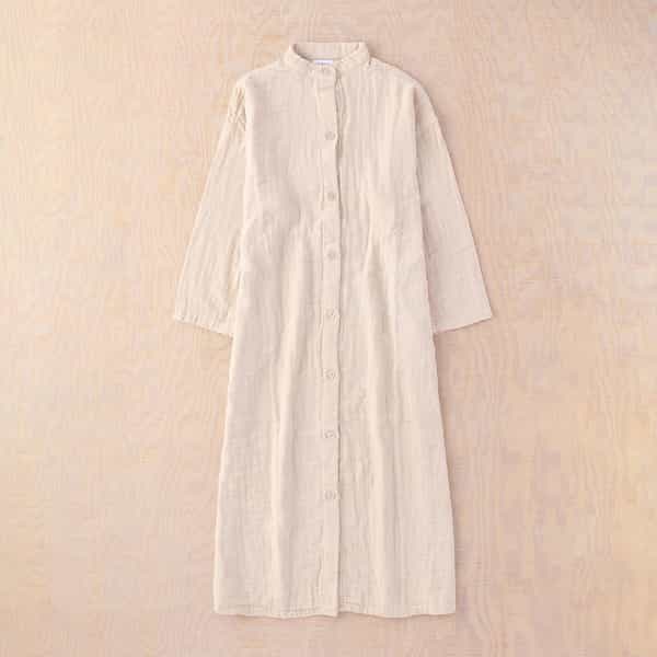 ヘリンボーンエアガーゼ前あきワンピース