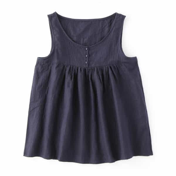 マシュマロガーゼギャザータンクトップ