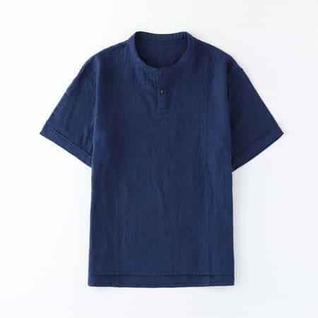 マシュマロガーゼメンズスタンドＴシャツ