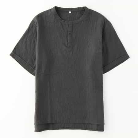 マシュマロガーゼメンズスタンドＴシャツ