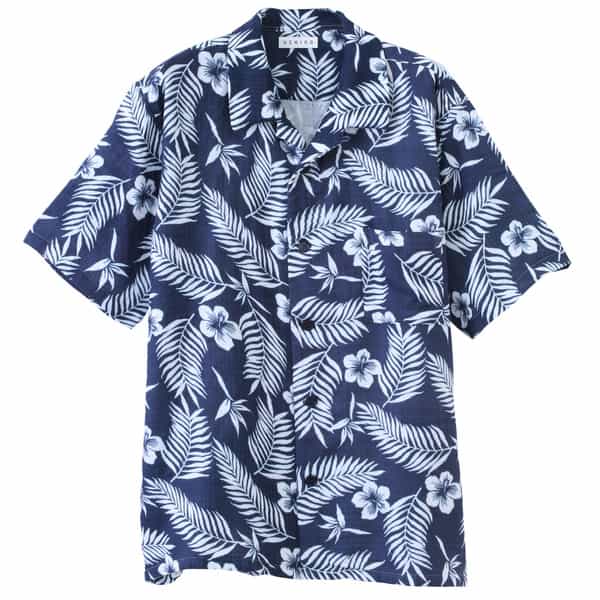 マシュマロガーゼ　メンズアロハシャツ