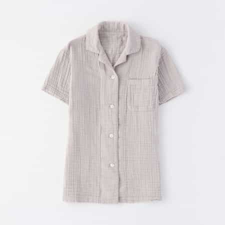 クレープガーゼレディスパジャマ半袖シャツ 上下別売