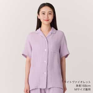 【2025年春夏 新色追加】クレープガーゼレディスパジャマ半袖シャツ 上下別売