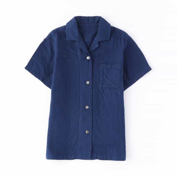 ⭐︎新品⭐︎未使用品⭐︎UCHINOマシュマロガーゼ　パジャマ半袖　Ｌサイズ マシュマロガーゼレディスパジャマ半袖シャツ 上下別売