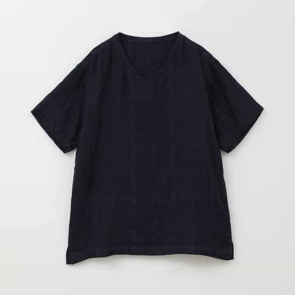 マシュマロガーゼ シースルーチェックTシャツ ユニセックス
