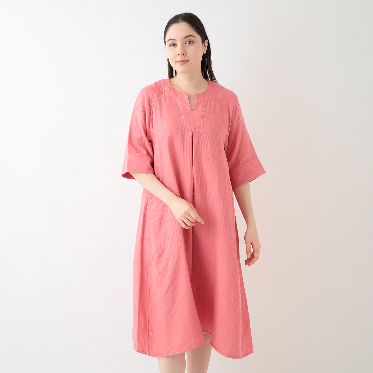 マシュマロガーゼ ラグランワンピース（RTS16872）-UCHINO-women（ウィメンズ）-UCHINO Online Shop