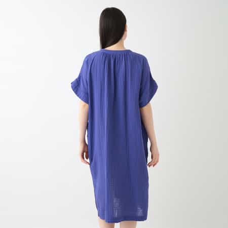 クレープガーゼ パッチポケットワンピース（RTS16883）-UCHINO