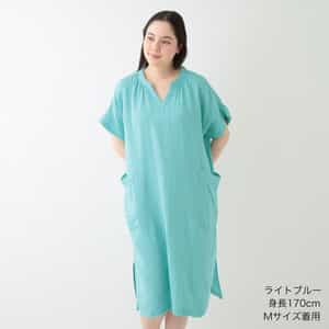 SALE】マシュマロガーゼストライプ長袖ワンピース（RTF15054）-UCHINO