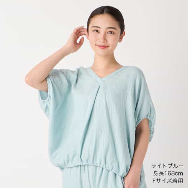 マシュマロガーゼボリュームブラウス