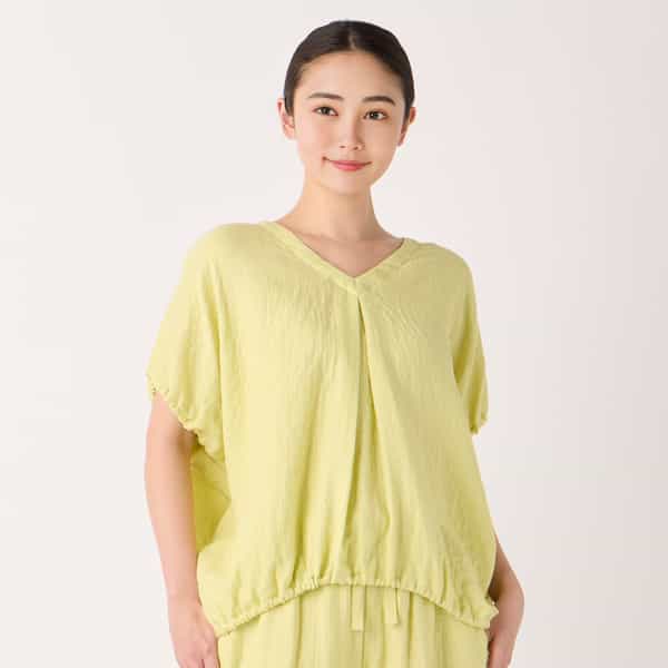 マシュマロガーゼボリュームブラウス