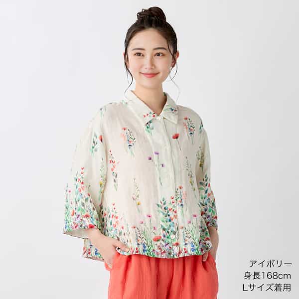 マシュマロガーゼブルームレディスブラウス