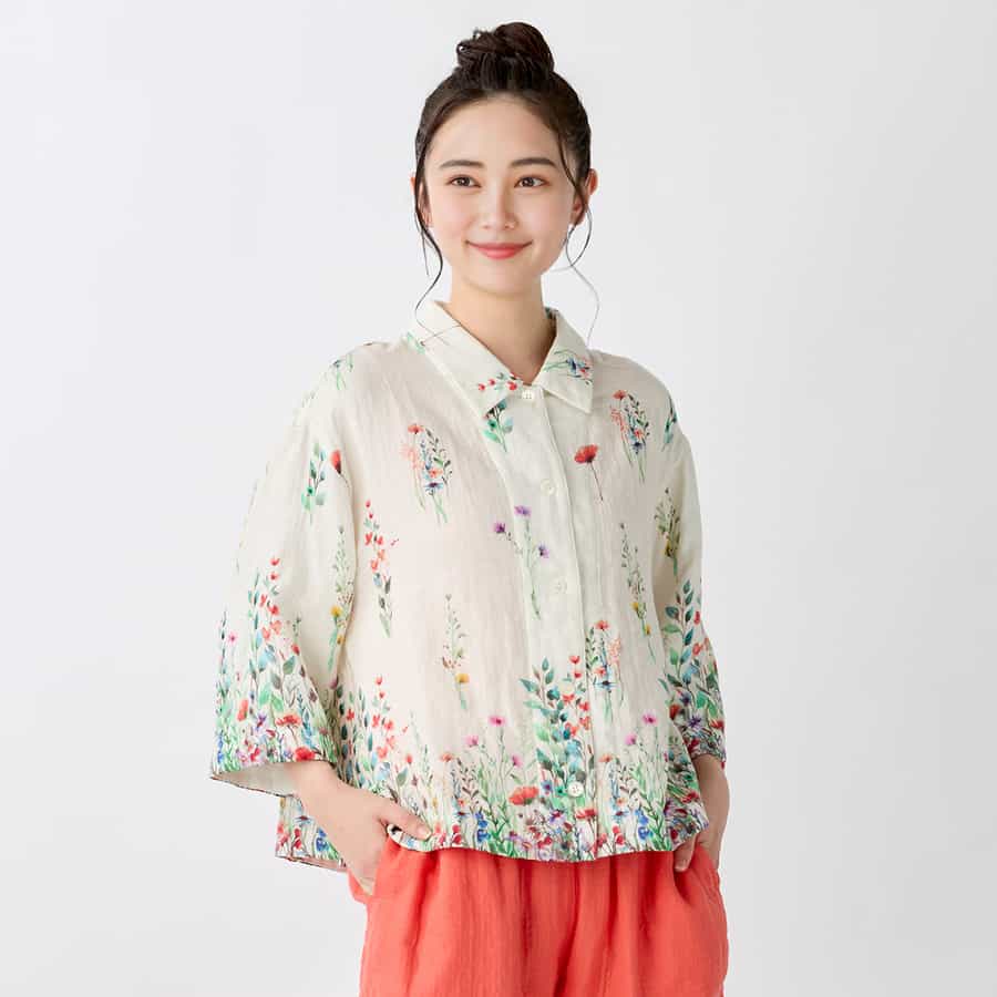マシュマロガーゼブルームレディスブラウス