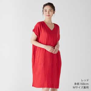 クレープガーゼ切替ワンピース（RTS23907）-UCHINO-women